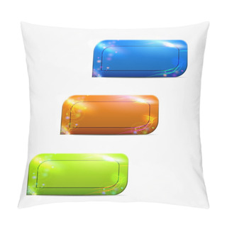 Personality  Vector Glossy Buttons On White Background Pillow Covers