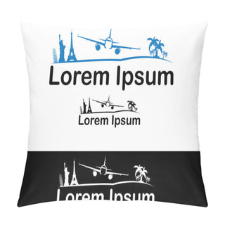 Personality  Icon For Travel And Tourism Agencies Pillow Covers