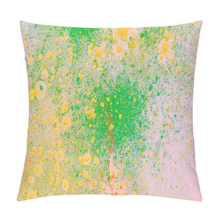 Personality  Orange, Yellow And Green Colorful Holi Paint Explosion Pillow Covers