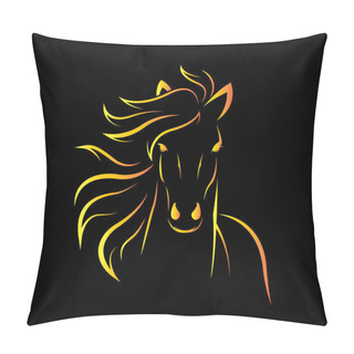 Personality  Vector Image Of An Horse  Pillow Covers