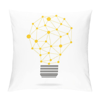 Personality  Yellow Geometric Light Bulb Pillow Covers