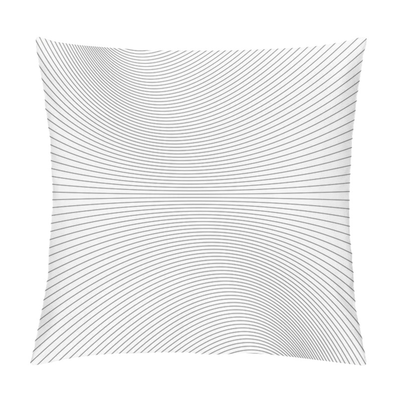 Personality  Monochrome line pattern background design - vector graphic from black stripes on white pillow covers