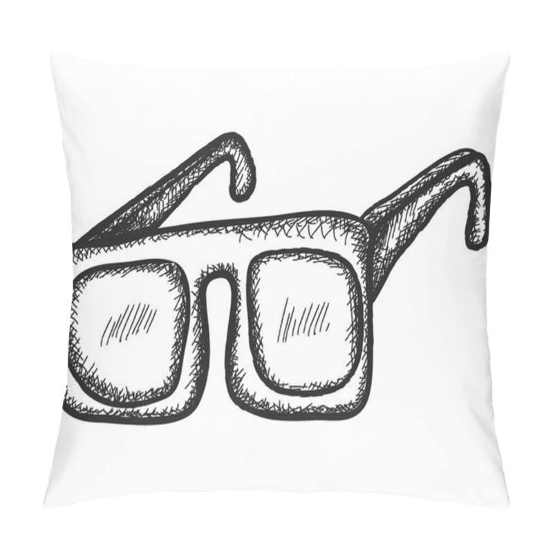 Personality  doodle old glasses,  illustration pillow covers