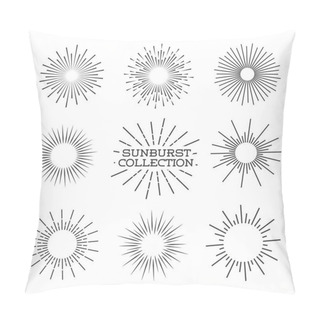 Personality  Vector Sunburst Set. Vector Illustration Pillow Covers