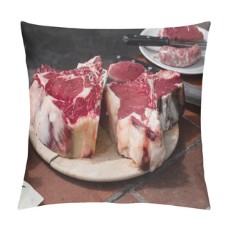 Personality  Florentine Steak Ready For Grill Pillow Covers