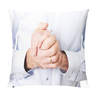 Personality  Close Up On Male Clenched Hands Pillow Covers