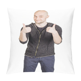 Personality  Young Man Wearing Hoody And Jeans   Pillow Covers