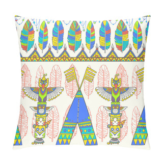 Personality  Boho Tribal Totem Pattern Pillow Covers