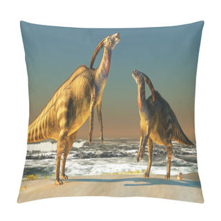 Personality  Parasaurolophus Beach Pillow Covers