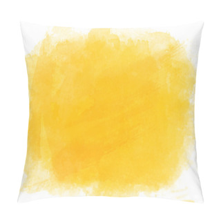 Personality  Dark Yellow Horizontal Watercolor Backdrop With Transparent Edges. Vector. Pillow Covers