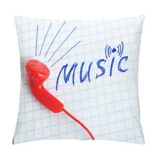 Personality  Red Headphones Pillow Covers