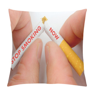 Personality  Stop Smoking Now Pillow Covers