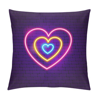 Personality  Hearts Neon Sign Pillow Covers