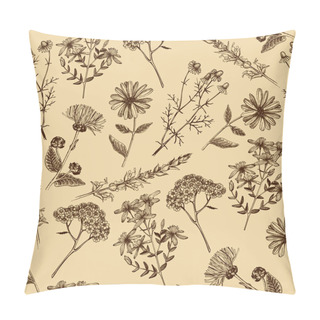 Personality  Medicinal Herbs And Plants. Pillow Covers