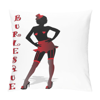 Personality  Silhouette Of Burlesque Dancer Pillow Covers