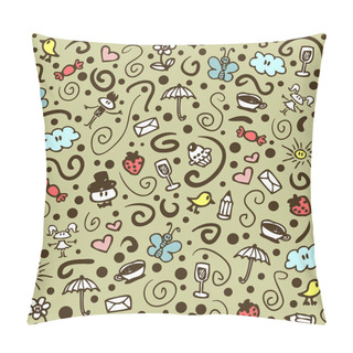 Personality  Seamless Pattern With Cute Romantic Drawings Pillow Covers