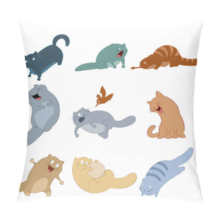 Personality  Collection Of Cat Icons Pillow Covers