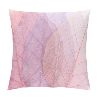 Personality  Colorful Transparent And Delicate Skeleton Leaves Pillow Covers
