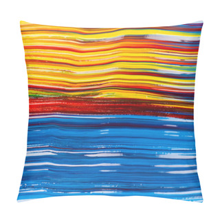 Personality  Abstract Colorful Background With Paint Brushstrokes Pillow Covers