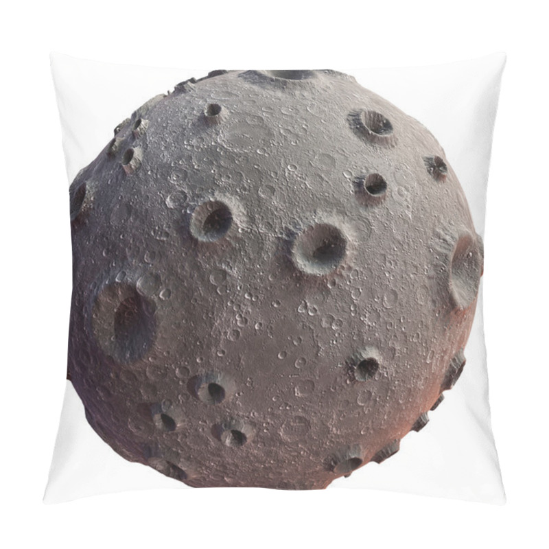 Personality  Moon on a white background. Lunar craters and bumps. 3D image of the full moon. Isolated pillow covers