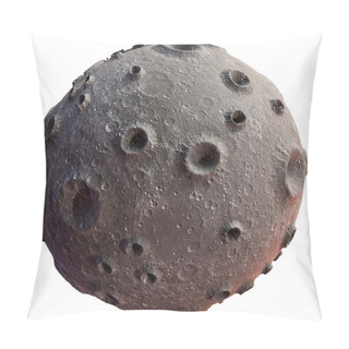 Personality  Moon On A White Background. Lunar Craters And Bumps. 3D Image Of The Full Moon. Isolated Pillow Covers