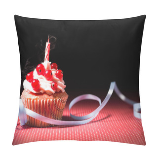 Personality  Surprise Cupcake With Candle Pillow Covers