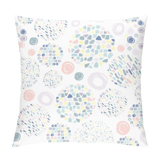 Personality  Trendy Scribbles Seamless Pattern In Pastel Colors Pillow Covers