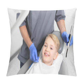 Personality  Treatment Of Tooth Loss, Child At The Dentist Pillow Covers