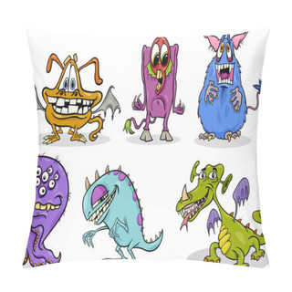 Personality  Cartoon Monsters Illustration Set Pillow Covers