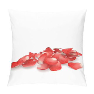Personality  Red Rose Petals Flying On The Floor Pillow Covers