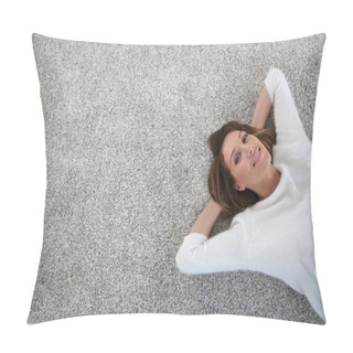 Personality  Woman Relaxing On Carpet Pillow Covers