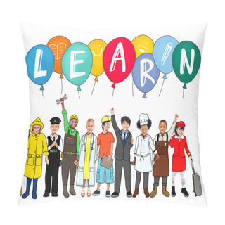 Personality  Children And Dream Jobs Occupations Pillow Covers