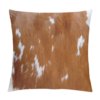 Personality  Brown With White Spots Of Cow Skin. Pillow Covers