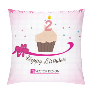 Personality  Happy Birthday Cupcake Pillow Covers