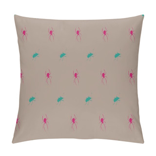 Personality  Colored Background With Different Accessories Pillow Covers