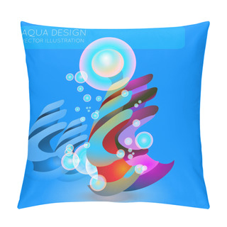 Personality  Vector Abstract Background With Bubbles. Pillow Covers