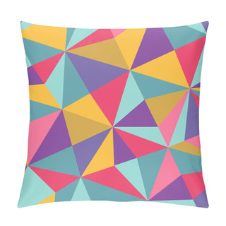 Personality  Seamless Texture With Triangles, Mosaic Endless Pattern. That Sq Pillow Covers