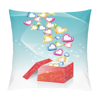 Personality  Box With Hearts Pillow Covers