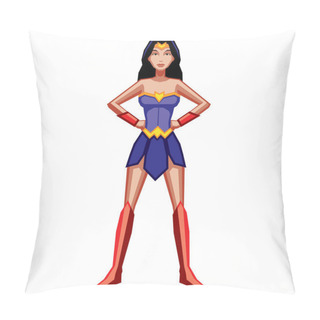 Personality  Vector Cartoon Female Comic Book Character Isolated Pillow Covers