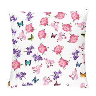 Personality  Purple Iris Flowers Pillow Covers