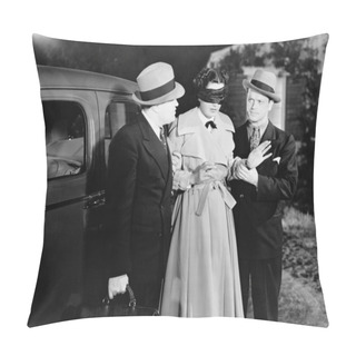 Personality  Men Leading Blindfolded Woman Pillow Covers