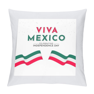 Personality  Happy Mexico Independence Day Celebration Vector Template Design Logo Illustration Pillow Covers