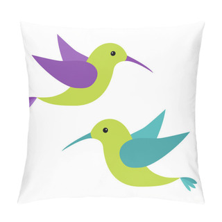 Personality  Colibri  Bird Icon Set Pillow Covers