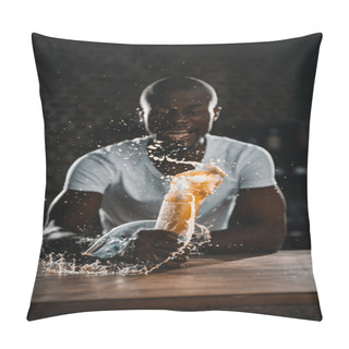 Personality  African American Man Shed Juice  Pillow Covers