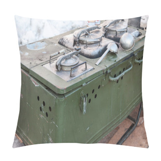 Personality  Mobile Metal Kitchen Stove To Feed Soldiers Pillow Covers