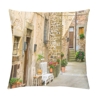 Personality  Scenic Sight In Anghiari, In The Province Of Arezzo, Tuscany, Italy. Pillow Covers
