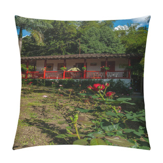 Personality  RURAL AREA_CALDAS_COLOMBIA_The Architecture Of The Coffee Cultural Landscape Has Its Origins In Spanish Colonial Architecture, And Is Expressed In The Use Of Common Materials In Pre-Hispanic Housing. Pillow Covers