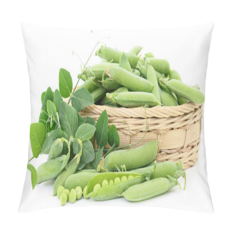 Personality  Green Peas In Basket. Pillow Covers