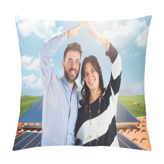 Personality  Family Uses Renewable Energy System With Solar Panel Pillow Covers