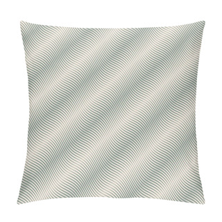 Personality  Parallel Hatching Wavy Ripple Lines Halftone Pattern Abstract Vector Angled Striped Pale Green Texture Isolated On Light Background. Half Tone Art Tilted Etching Strokes Neutral Graphic Wallpaper Pillow Covers